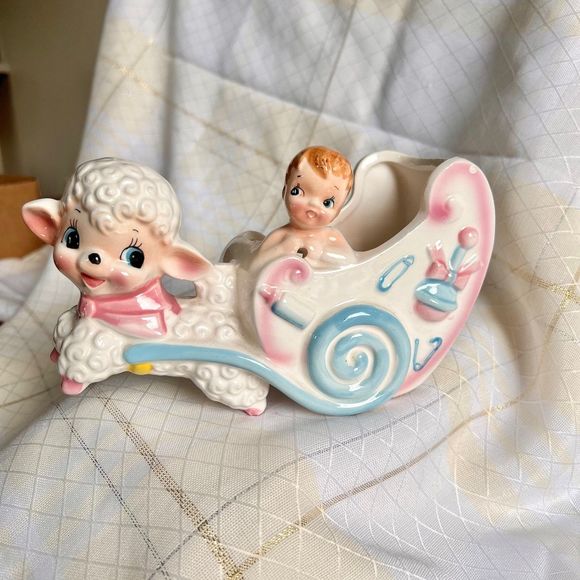 INARCO Vintage Nursery Planter Vase, Trinket Holder Vintage Nursery Decor, - Picture 1 of 10